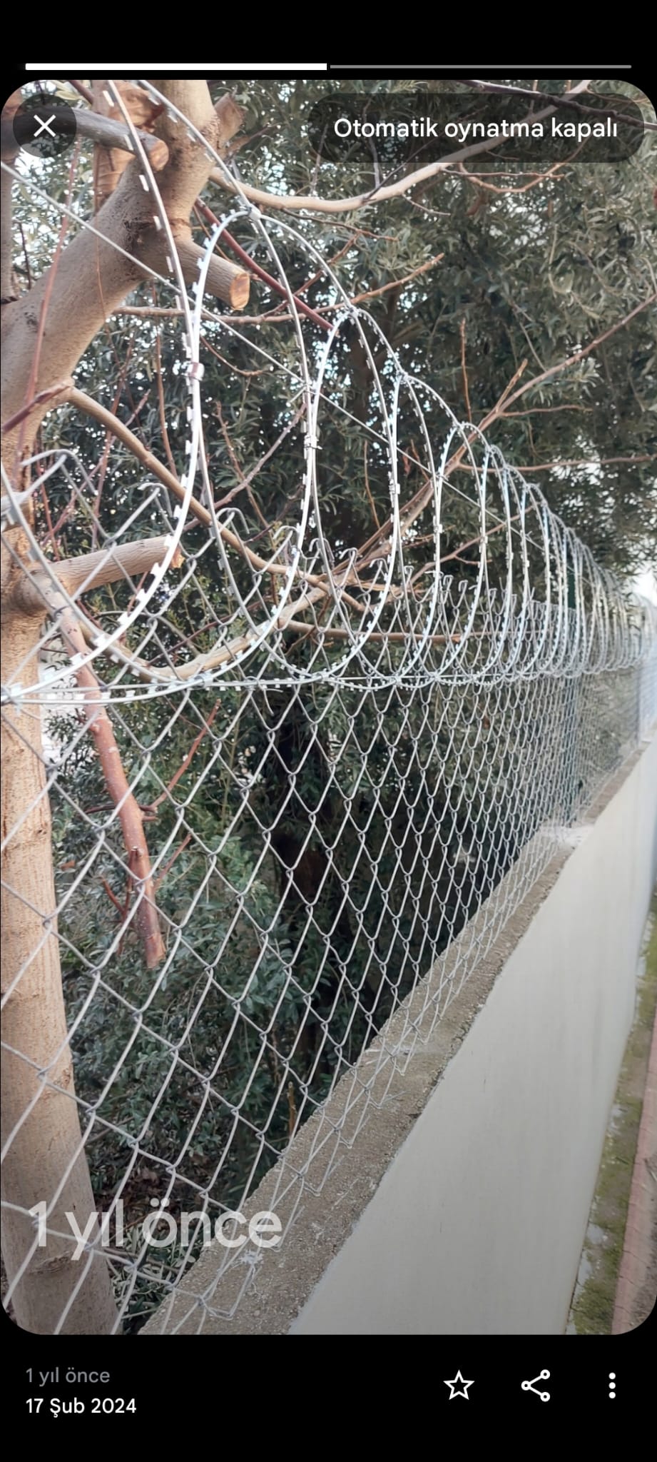 Düz Hat Jiletli Tel